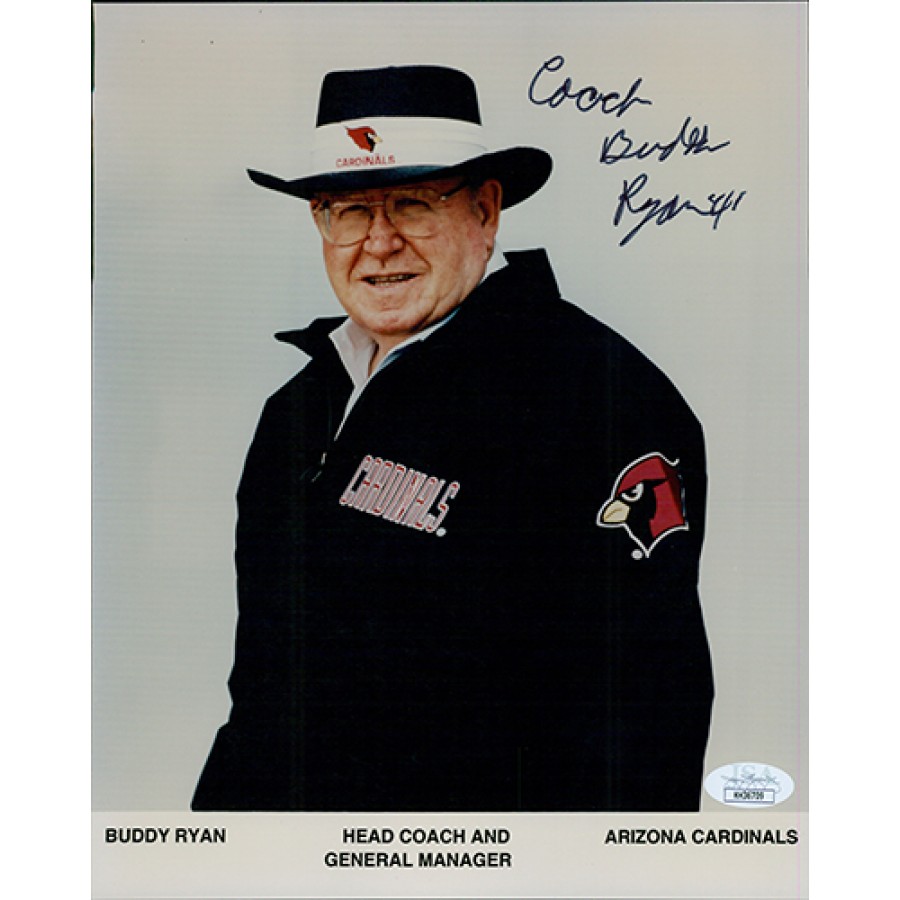 Buddy Ryan Coach Arizona Cardinals Signed 8x10 Glossy Photo JSA